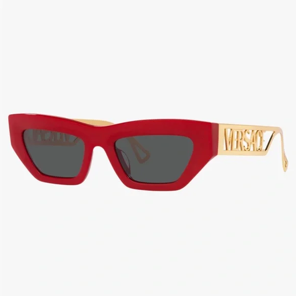 RED Versace 53mm Sunglasses NWT With Case Medusa Biggie Sunglasses Red | VERSACE US main image 4